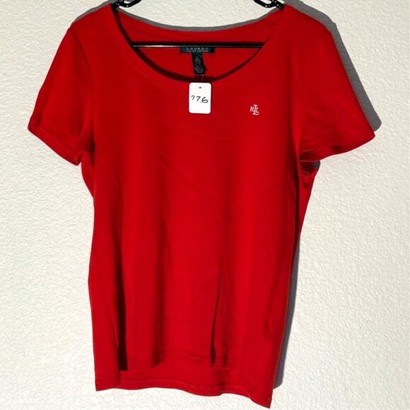 Lauren Ralph Lauren Red T-Shirt - Women's XL - Classic! - Picture 4 of 5